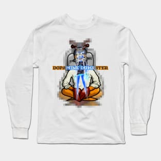 Dopamine Dumpster - Underwater Crustacean - mascot - word art - inverted Long Sleeve T-Shirt